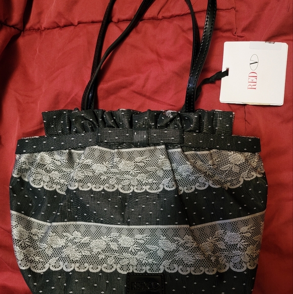 RED Valentino Black/Grey/White Floral Purse With Tags. - Picture 3 of 3